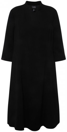Ulla Popken 823290 Rochie midi cu decolteu în V Neagră - Rochii midi - Rochii midi la marimi mari