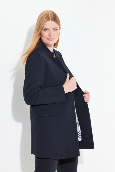 Ulla Popken 823318 Sacou cu guler înalt Bleumarin - Sacouri - Sacouri în Mărimi Mari pentru Femei