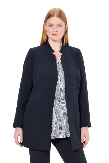 Ulla Popken 823318 Sacou cu guler înalt Bleumarin - Sacouri - Sacouri în Mărimi Mari pentru Femei