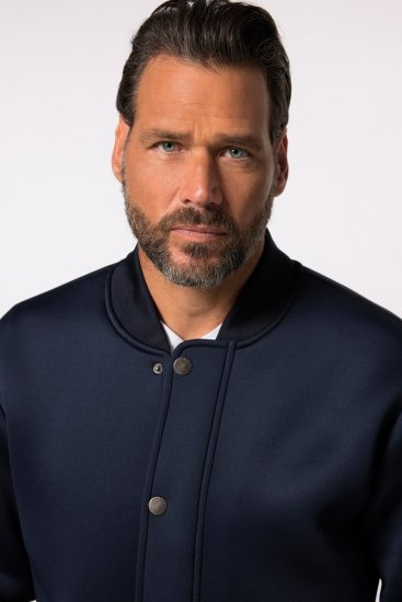 JP1880 College Jacket Scuba Fabric with Zipper Navy - Geci - Geci Bărbați Mărimi Mari