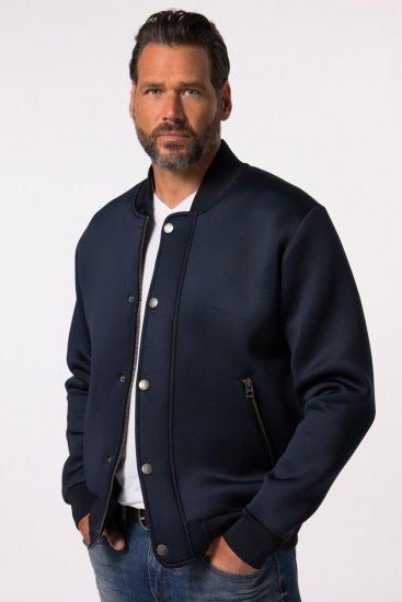 JP1880 College Jacket Scuba Fabric with Zipper Navy - Geci - Geci Bărbați Mărimi Mari