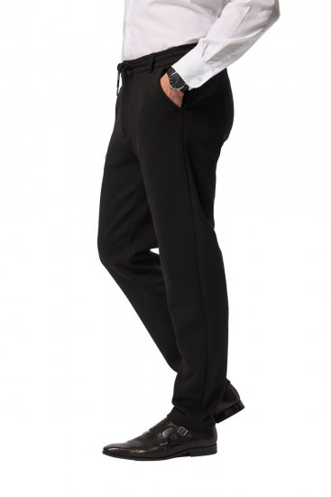JP1880 New York Flexnamic Pantaloni din jerseu cu talie elastică Neagră - Costume - Costume Bărbați mărimi mari