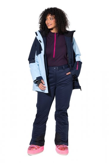 Ulla Popken 824297 Pantaloni softshell cu jambiere pentru zăpadă Bleumarin - Haine de schi - 