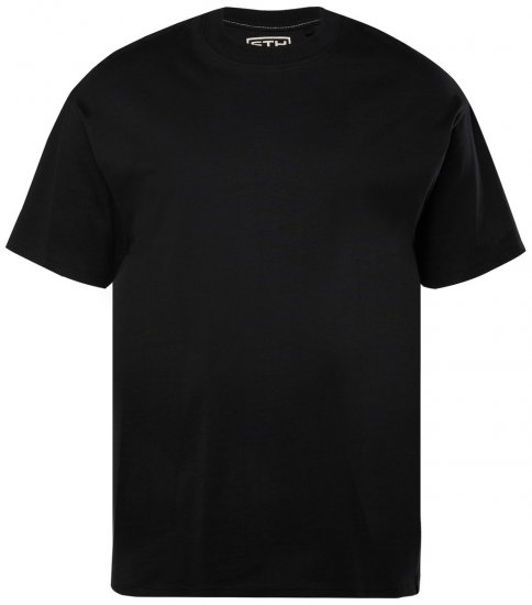 STHUGE 824720 Tricou oversize Neagră - Tricouri - Tricouri Bărbați Mărimi Mari