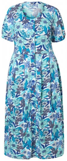 Ulla Popken 824966 Rochie tip cămașă cu flori Bleumarin - Rochii tip cămașă - 