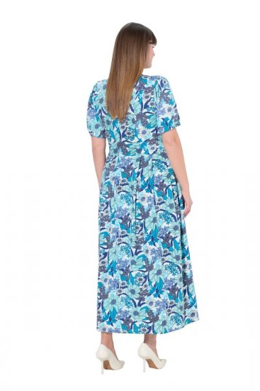 Ulla Popken 824966 Rochie tip cămașă cu flori Bleumarin - Rochii tip cămașă - 
