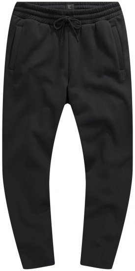 JP1880 825206 Pantaloni de trening cu croi pentru burtă Neagră - Pantaloni trening - Pantaloni Trening Bărbați Mărimi Mari