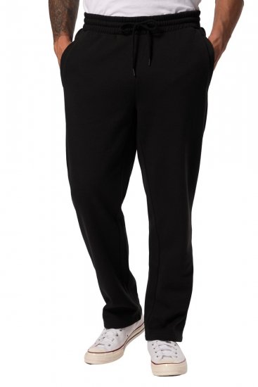 JP1880 825206 Pantaloni de trening cu croi pentru burtă Neagră - Pantaloni trening - Pantaloni Trening Bărbați Mărimi Mari