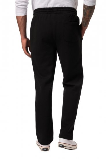 JP1880 825206 Pantaloni de trening cu croi pentru burtă Neagră - Pantaloni trening - Pantaloni Trening Bărbați Mărimi Mari