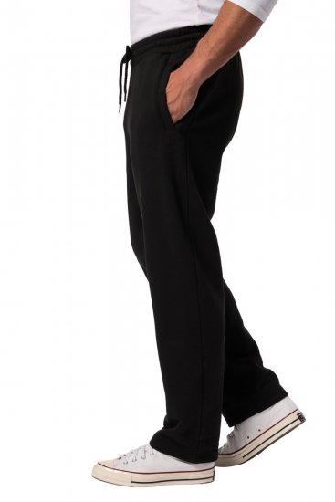 JP1880 825206 Pantaloni de trening cu croi pentru burtă Neagră - Pantaloni trening - Pantaloni Trening Bărbați Mărimi Mari