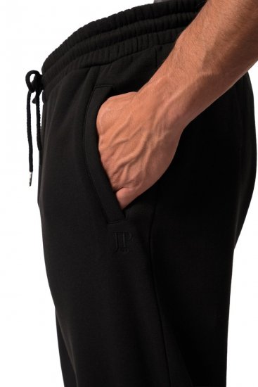 JP1880 825206 Pantaloni de trening cu croi pentru burtă Neagră - Pantaloni trening - Pantaloni Trening Bărbați Mărimi Mari