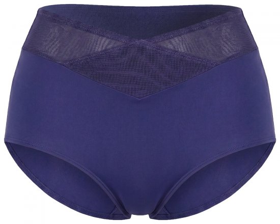 Ulla Popken 825676 Chiloți modelatori cu talie înaltă Albastru regal - Lenjerie modelatoare - 