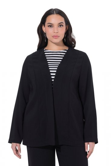 Ulla Popken 825828 Jachetă Neagră - Geci - Jachete de damă marimi mari