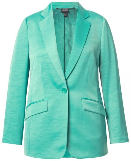 Ulla Popken 826161 Sacou texturat Verde - Sacouri - Sacouri în Mărimi Mari pentru Femei