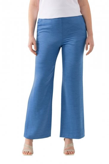 Ulla Popken 826163 Pantaloni de costum largi Albastru denim - Pantaloni din material textil - Pantaloni evazați marimi mari