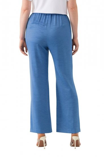 Ulla Popken 826163 Pantaloni de costum largi Albastru denim - Pantaloni din material textil - Pantaloni evazați marimi mari