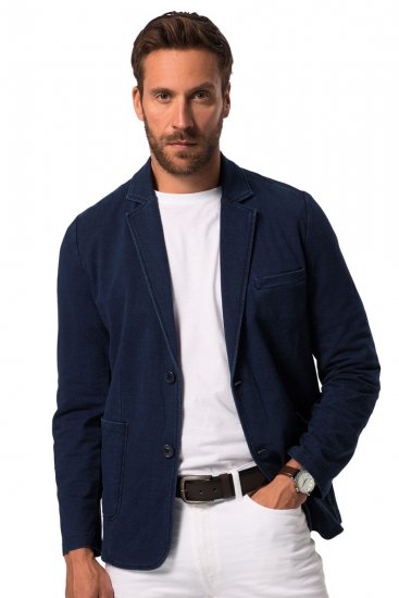 JP1880 826175 Sacou tip hanorac în stil vintage Bleumarin - Costume - Costume Bărbați mărimi mari