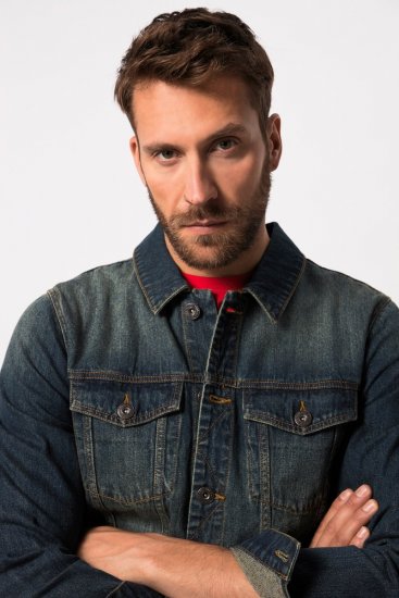 JP1880 Denim Jacket Dark Blue Denim - Geci - Geci Bărbați Mărimi Mari