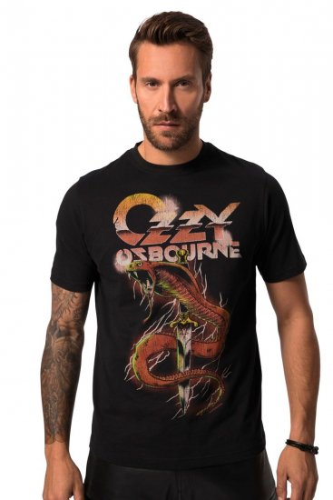 JP1880 Ozzy Osbourne Graphic Band T-Shirt Black - Tricouri - Tricouri Bărbați Mărimi Mari