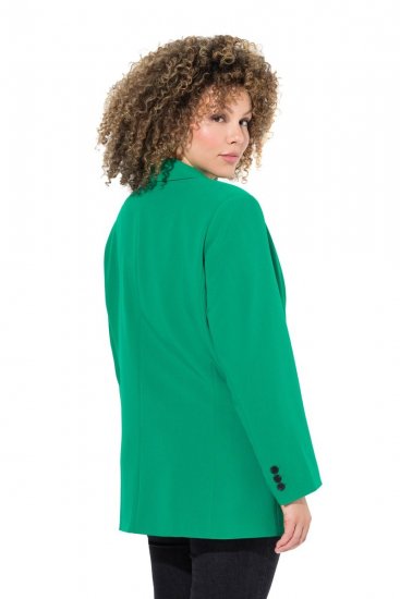 Ulla Popken 826487 Sacou oversize cu buzunare cu clapă Verde smarald - Sacouri - Sacouri în Mărimi Mari pentru Femei