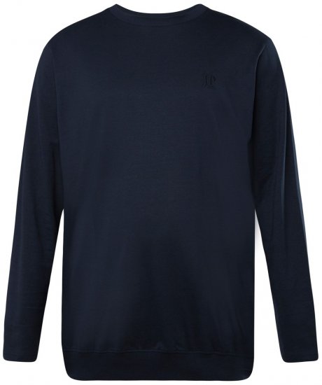 JP1880 827128 Tricou cu mânecă lungă cu croi pentru burtă Bleumarin - Tricouri - Tricouri Bărbați Mărimi Mari