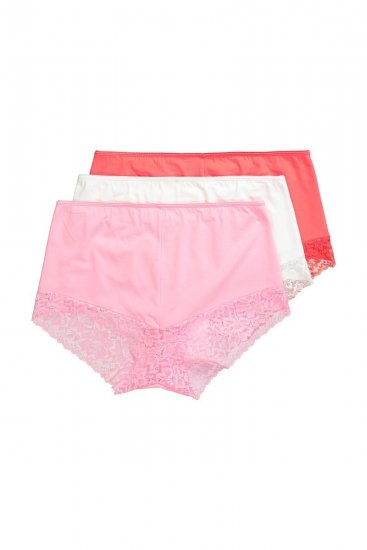 Ulla Popken 827465 Chiloți hipster cu dantelă set de 3 Roz - Chiloți - 