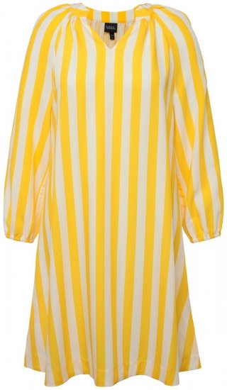 Ulla Popken 827653 Rochie în dungi Galben - Rochii midi - Rochii midi la marimi mari