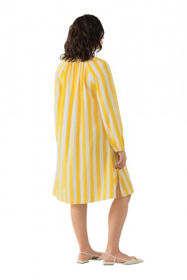 Ulla Popken 827653 Rochie în dungi Galben - Rochii midi - Rochii midi la marimi mari