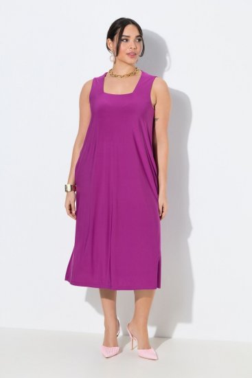 Ulla Popken 827908 Rochie din jerseu fără mâneci Lila - Rochii din jerseu - 
