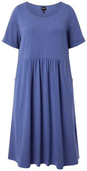 Ulla Popken 827920 Rochie din jerseu cu mânecă scurtă Albastru - Rochii din jerseu - 