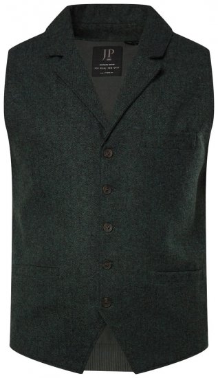 JP1880 828736 Vestă din tweed cu spate tricotat Verde sticlă - Costume - Costume Bărbați mărimi mari