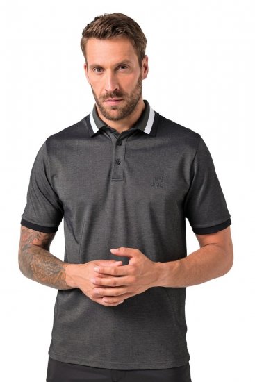 JAY-PI Quickdry Two-Tone Golf Poloshirt Black - Tricouri polo - Tricouri Polo Bărbați Mărimi Mari