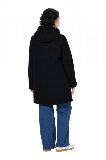 Ulla Popken 829347 Palton duffle Neagră - Paltoane - Paltoane pentru femei la marimi mari