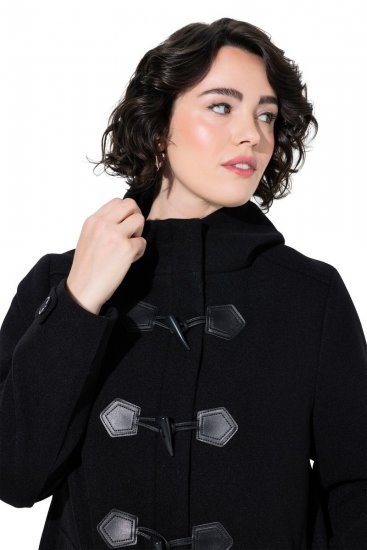 Ulla Popken 829347 Palton duffle Neagră - Paltoane - Paltoane pentru femei la marimi mari