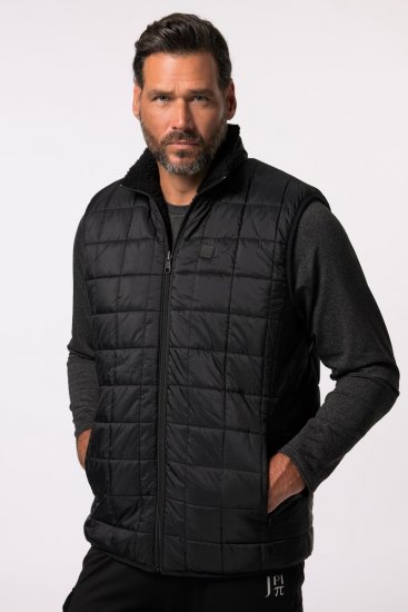Jay-Pi 829716 Vestă reversibilă cu teddy Neagră - Geci - Geci Bărbați Mărimi Mari