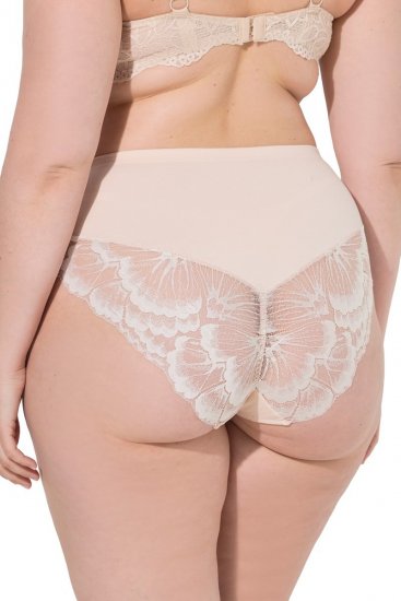 Ulla Popken 830094 Chiloți cu dantelă set de 2 Bej - Chiloți - 