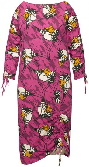 Ulla Popken 830151 Rochie cu flori Roz - Rochii maxi - Rochii maxi marimi mari