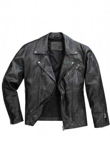 JP1880 830586 Jachetă biker din nappa de miel Neagră - Geci - Geci Bărbați Mărimi Mari