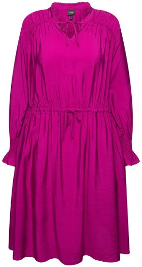 Ulla Popken 830615 Rochie cu mânecă lungă și volane Lila - Rochii midi - Rochii midi la marimi mari