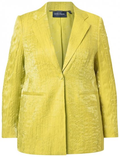 Ulla Popken 830767 Sacou crinkle Verde deschis - Sacouri - Sacouri în Mărimi Mari pentru Femei