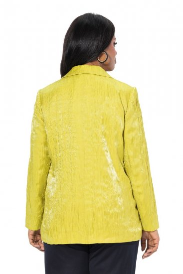 Ulla Popken 830767 Sacou crinkle Verde deschis - Sacouri - Sacouri în Mărimi Mari pentru Femei