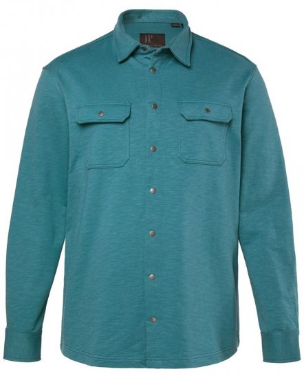 JP1880 Jersey Shirt Long Sleeve Modern Fit Blue - Cămăși - Cămăși Bărbați Mărimi Mari