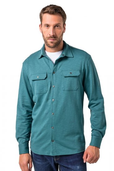 JP1880 Jersey Shirt Long Sleeve Modern Fit Blue - Cămăși - Cămăși Bărbați Mărimi Mari