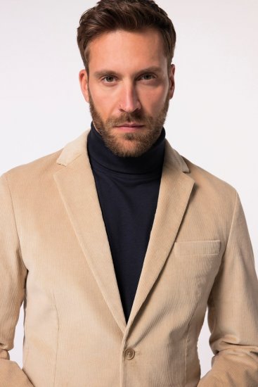 JP1880 Suit Jacket Corduroy Business Sand - Costume - Costume Bărbați mărimi mari