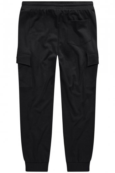 Men+ 113 Pantaloni de trening cu buzunare cargo Neagră - Pantaloni trening - Pantaloni Trening Bărbați Mărimi Mari
