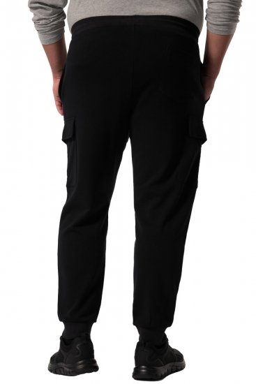 Men+ 113 Pantaloni de trening cu buzunare cargo Neagră - Pantaloni trening - Pantaloni Trening Bărbați Mărimi Mari
