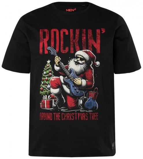 Men+ 180 Tricou Rockin' Neagră - Tricouri - Tricouri Bărbați Mărimi Mari