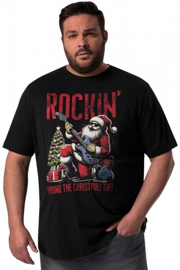 Men+ 180 Tricou Rockin' Neagră - Tricouri - Tricouri Bărbați Mărimi Mari