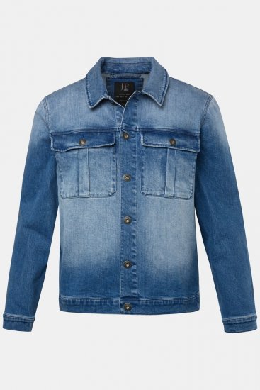 JP1880 832510 Stretch Geacă de blugi Albastru indigo - Geci - Geci Bărbați Mărimi Mari