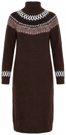 Ulla Popken 832670 Rochie tricotată imprimată cu guler înalt Multicolor - Rochii - Rochii pentru toate mărimile